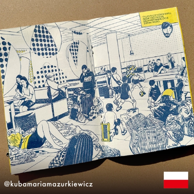 No.34「W–E　西と東の間の人生」（2025年）

ポーランド人アーティスト・Kuba Maria Mazurkiewiczが、90年代の記憶と現代の不安をマクドナルドという場所を通して描いた、リソグラフ印刷のコミックZIN。

...

Artist：@kubamariamazurkiewicz
ポーランド人デザイナー・アーティスト
Country：poland
ーーーーーーーーーー

【World XY Zine】
世界中の素晴らしいZINEをセレクトし、日本語で紹介するプロジェクトです。

#worldxyzine
#zine
#artbook
#リソグラフ印刷
#リソ印刷
#ZINE制作